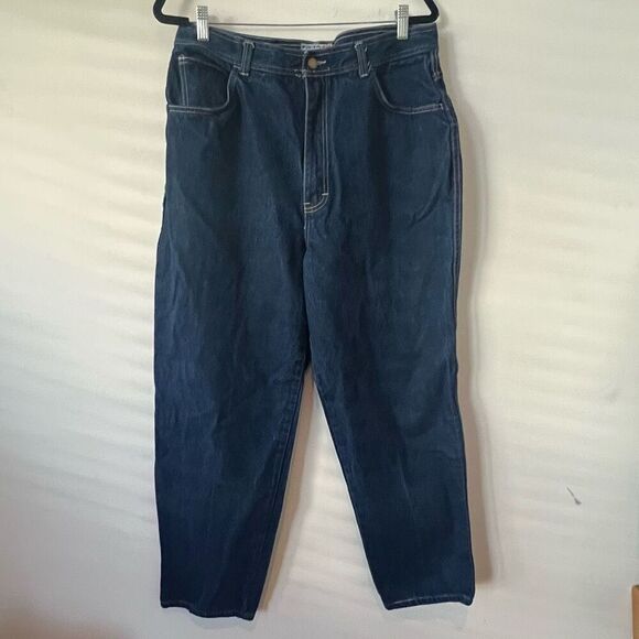 Points West Women's Dark Wash High Rise Relaxed Straight Leg Jeans Size 20 - Picture 1 of 10